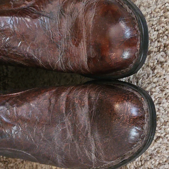 BORN CROWN Brown Distressed Leather Tall Riding Equestrian Boot W22541 SZ 7.5M - Picture 9 of 15
